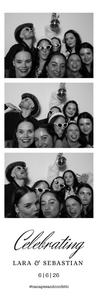 White Wedding style Photo Booth strip